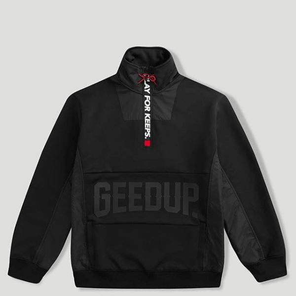 Geedup Core Logo Qtr Zip Black
