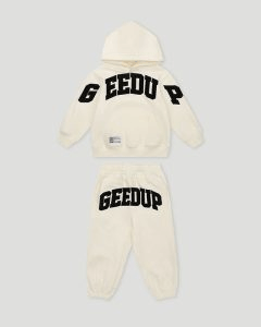 Geedup Team Logo Kids Tracksuit Buttercream/Black