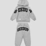Geedup Team Logo Kids Tracksuit Grey/Black