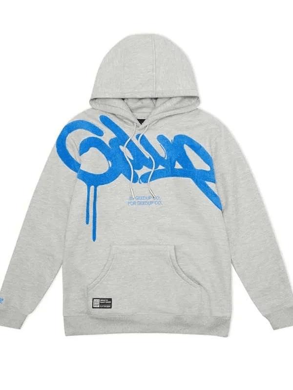Geedup Handstyle Hoodie Gray & Sky Blue Geedup Handstyle Hoodie Gray & Sky Blue