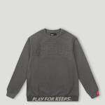 Geedup PFK Core Logo Embossed Crewneck Asphalt