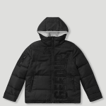 Geedup Core Logo Reversible Puffer Jacket Black/White