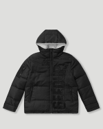 Geedup Core Logo Reversible Puffer Jacket Black/White