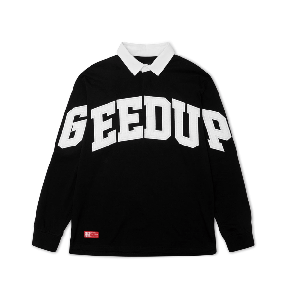 Geedup O/S Team Logo Rugby Jersey Black