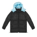Geedup Team Logo Reversible Duck Down Jacket Baby Blue/Black