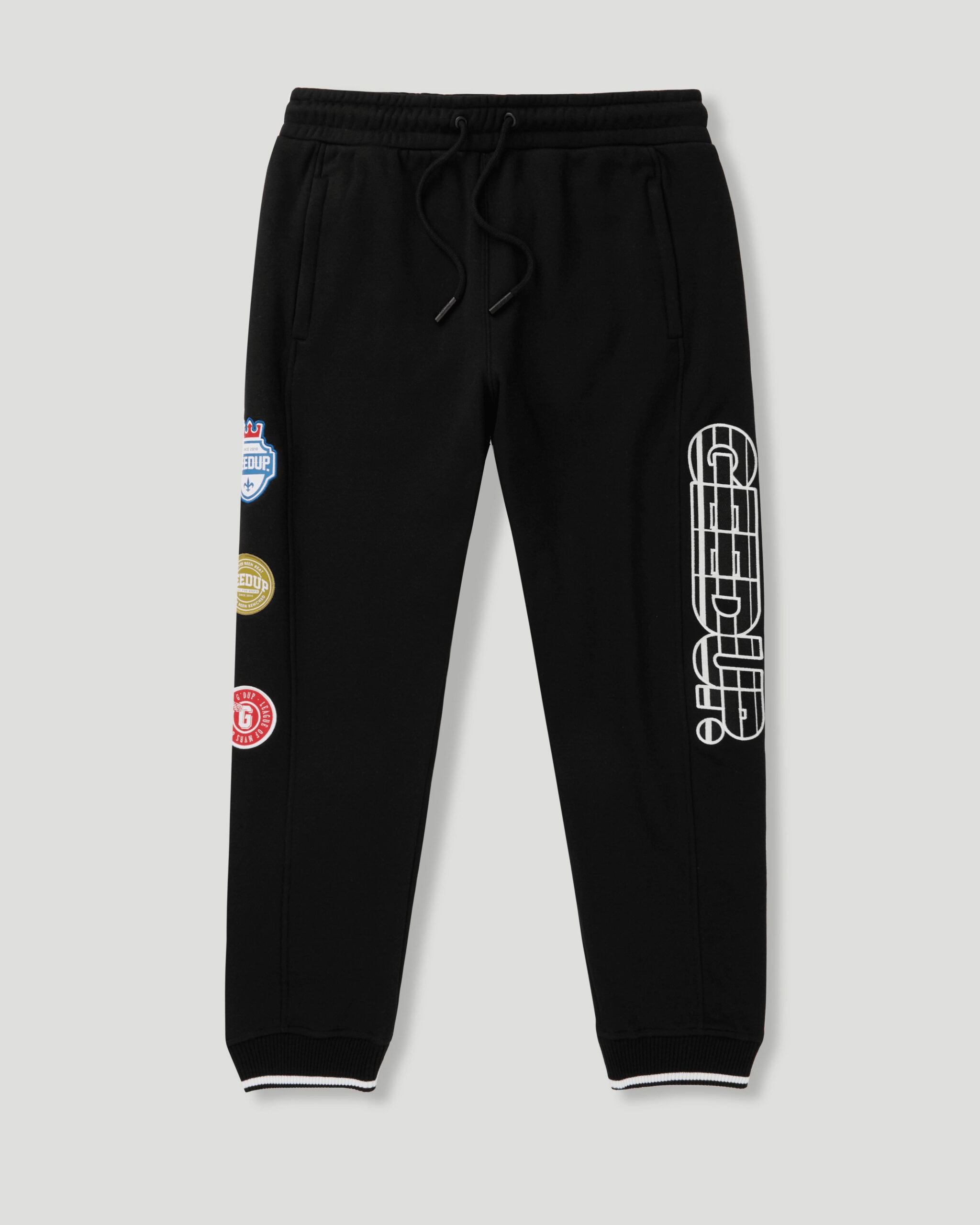 Geedup Sportsman Badges Trackpants Black Geedup Sportsman Badges Trackpants Black