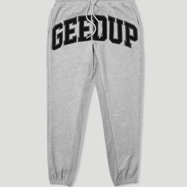Geedup Team Logo Trackpants Grey Marle/Black