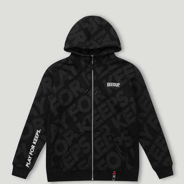 Geedup PFK Monogram Zip Jacket Black