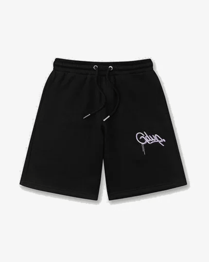 Geedup EMB Black Lavender Shorts