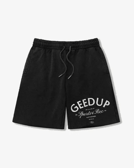 Geedup Sports & Rec. Washed Black Shorts