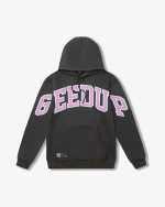 Geedup Team Logo Charcoal Dusty Pink Hoodie