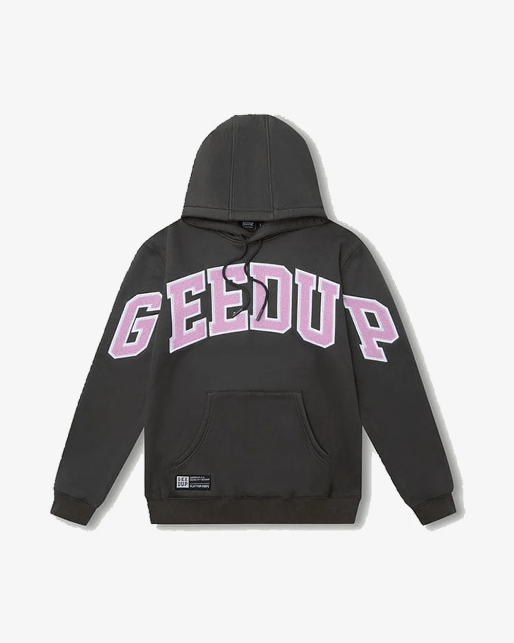 Geedup Team Logo Charcoal Dusty Pink Hoodie Geedup Team Logo Charcoal Dusty Pink Hoodie