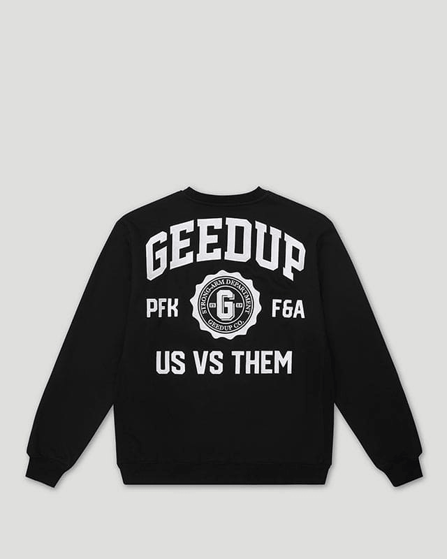 Geedup Strong-Arm Department Crewneck Black Geedup Strong-Arm Department Crewneck Black