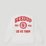 Geedup Strong-Arm Department Crewneck White/Red