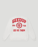 Geedup Strong-Arm Department Crewneck White/Red