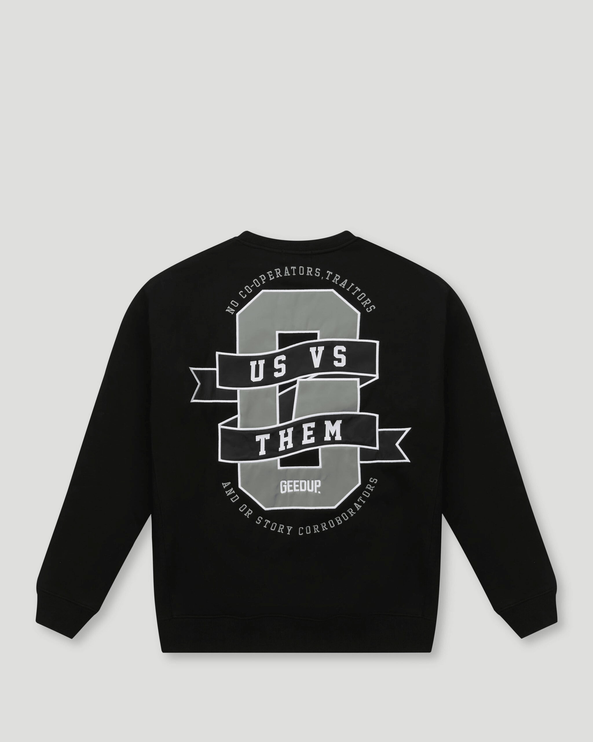 Geedup Us vs. Them Crewneck Black Geedup Us vs. Them Crewneck Black
