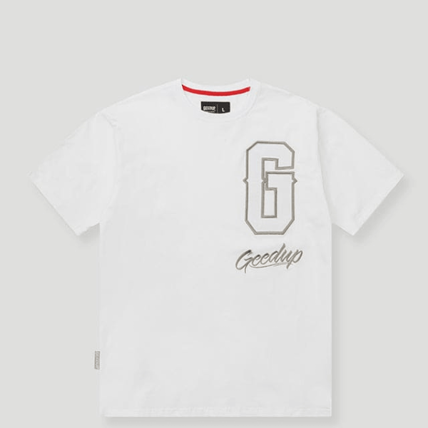 Geedup G Script Logo T-Shirt White