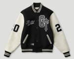 Geedup x Trapstar Letterman Jacket Black/White/Grey