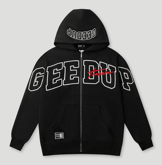 Geedup Team Logo x Trapstar Signature Jacket Black/White/Red