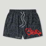 Geedup Handstyle Swim Short Black/Red