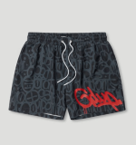 Geedup Handstyle Swim Short Black/Red