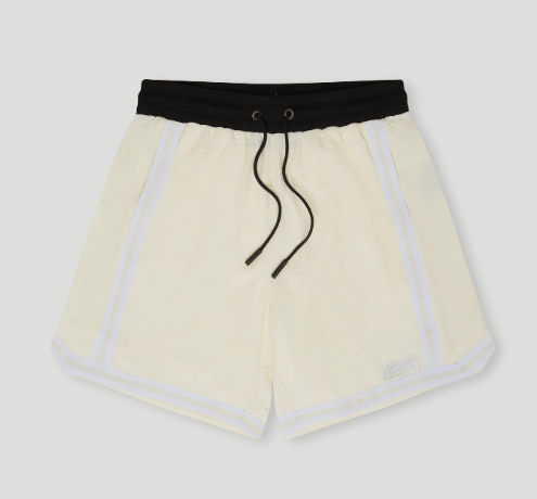 Geedup Emboss Mesh Shorts Cream