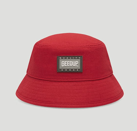 Geedup Core Logo Ripstop Bucket Hat Red