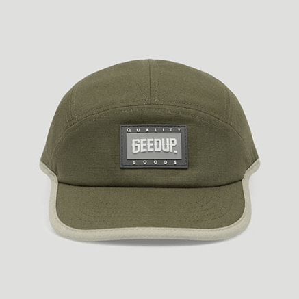 Geedup Core Logo Ripstop 5 Panel Hat Khaki