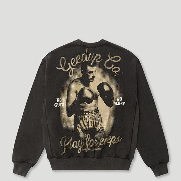 Geedup PFK Boxer Crewneck Washed Black