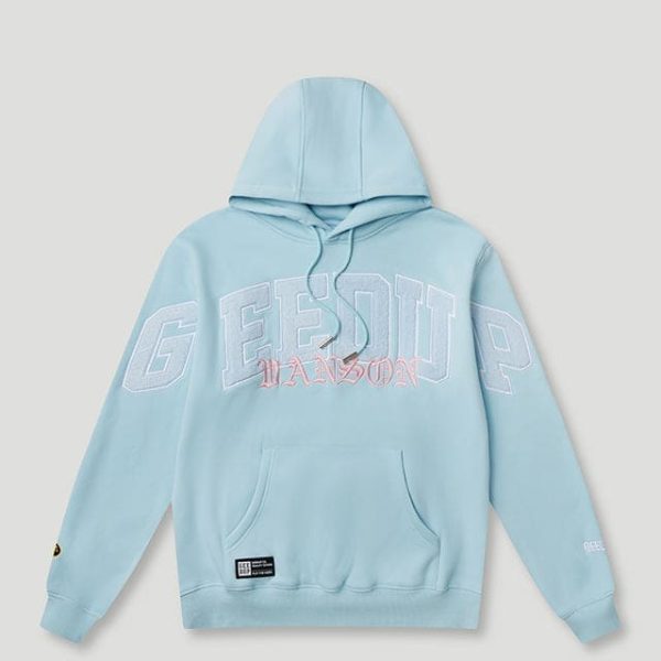 Geedup Team Logo x Vanson Hoodie Light Blue