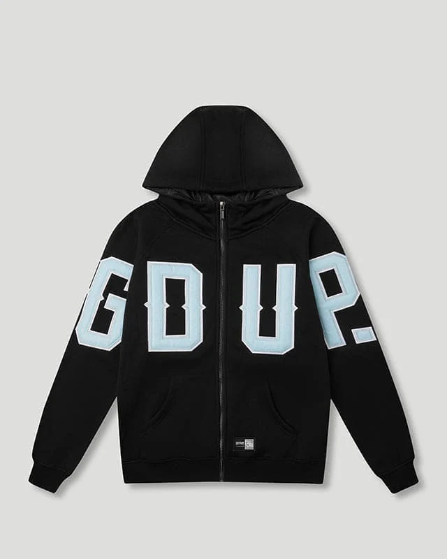 G.D.U.P Zip Hoodie Black/Cool Blue G.D.U.P Zip Hoodie Black/Cool Blue