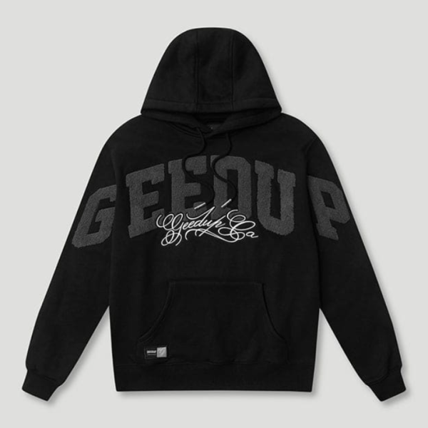Geedup Team Logo Cursive Hoodie Black/Grey