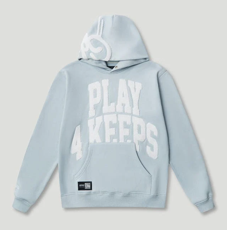 Geedup Play4Keeps Handstyle Hoodie Pale Blue/White Geedup Play4Keeps Handstyle Hoodie Pale Blue/White