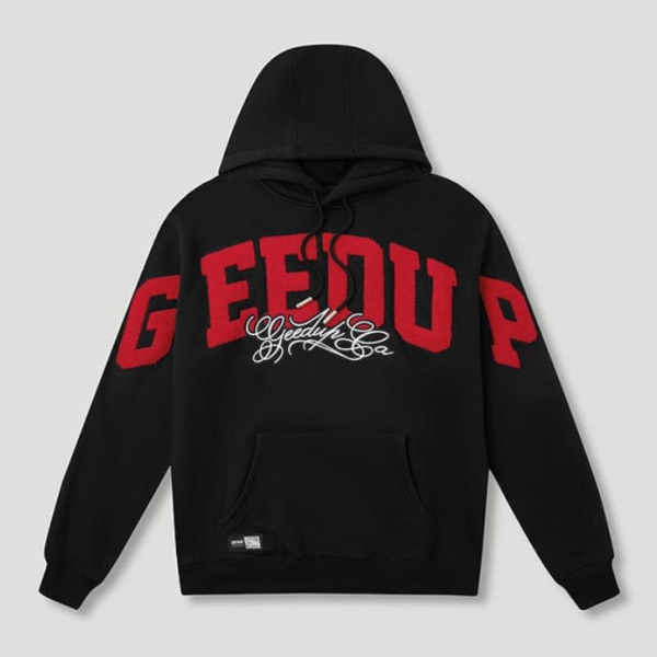 Geedup Team Logo/Handstyle Hoodie Black/Red