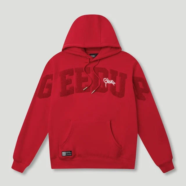 Geedup Team Logo/Handstyle Hoodie Tonal Red