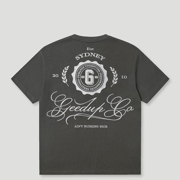 Geedup Co. Cursive T-Shirt Soft Black