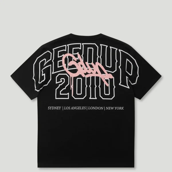 Geedup Core Handstyle T-Shirt Black/Pink