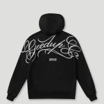 Geedup Cursive Logo Hoodie Black/White