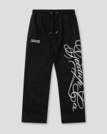 Geedup Cursive Logo Trackpant Black/White