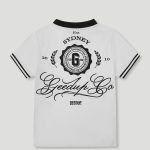 Geedup Cursive Pique Polo White