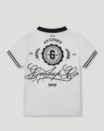 Geedup Cursive Pique Polo White