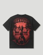 Geedup Dobermann T-shirt Washed Black/Red