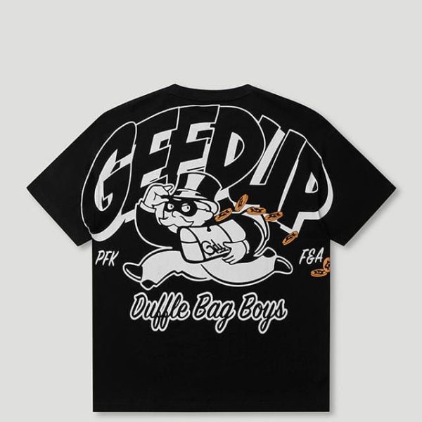 Geedup Duffle Bag Boys T-Shirt Black/White