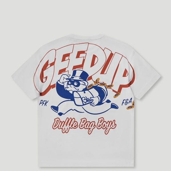 Geedup Duffle Bag Boys T-Shirt White/Red/Blue