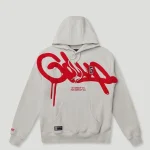 Geedup Handstyle G Hoodie Light Grey/Red