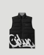 Geedup Handstyle/Team Logo Puffer Vest Black/Grey