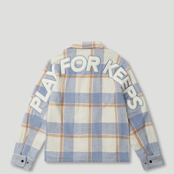 Geedup PFK Flannel Jacket Light Blue/Cream/White