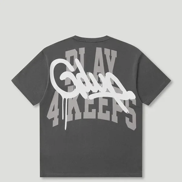 Geedup Play 4 Keeps T-Shirt Charcoal/White