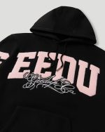 Geedup Team Logo Script Hoodie Black/Dusty Pink