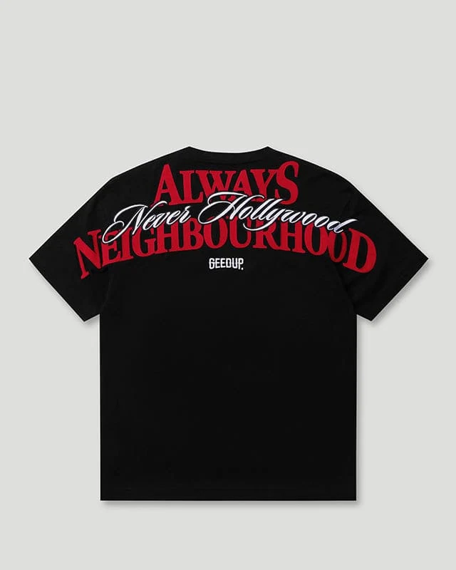 Geedup Always Neighbourhood Tee - BlackRed Geedup Always Neighbourhood Tee - Black/Red